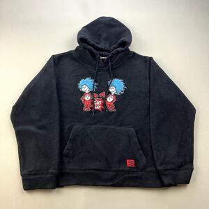 Dr. Seuss Black Hoodie with Blue and Red Design